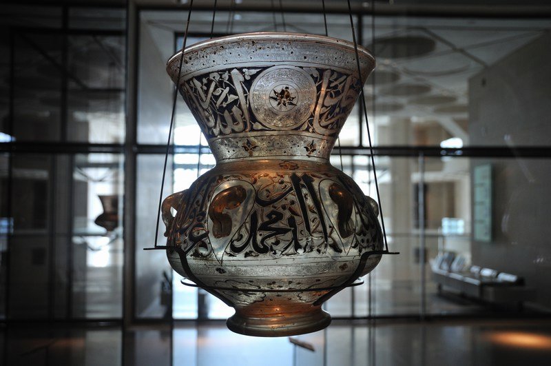 14th century mosque lamps from Egypt - Museum of Islamic Art, Doha, Qatar