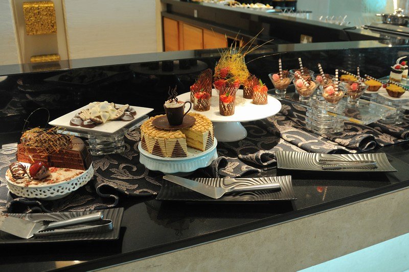 Desserts aplenty in the Qatar Airways First Class Lounge - Doha, Qatar