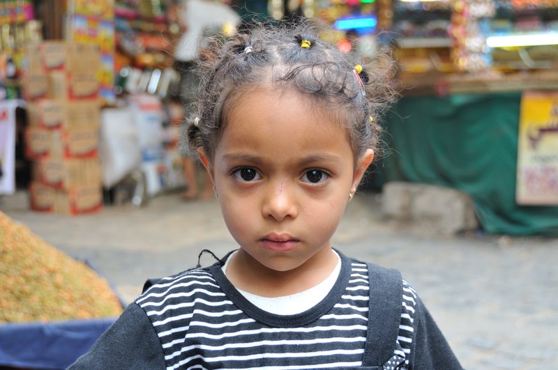 A cautious child - Sana'a, Yemen