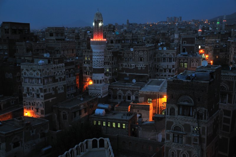 Evening in Old Sana'a, Yemen