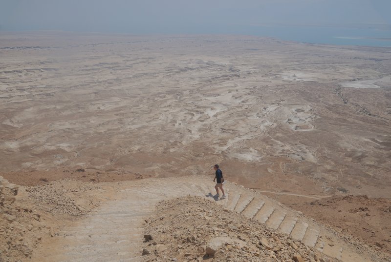 Walking (and sweltering) on the Snake Trail - Masada, Israel