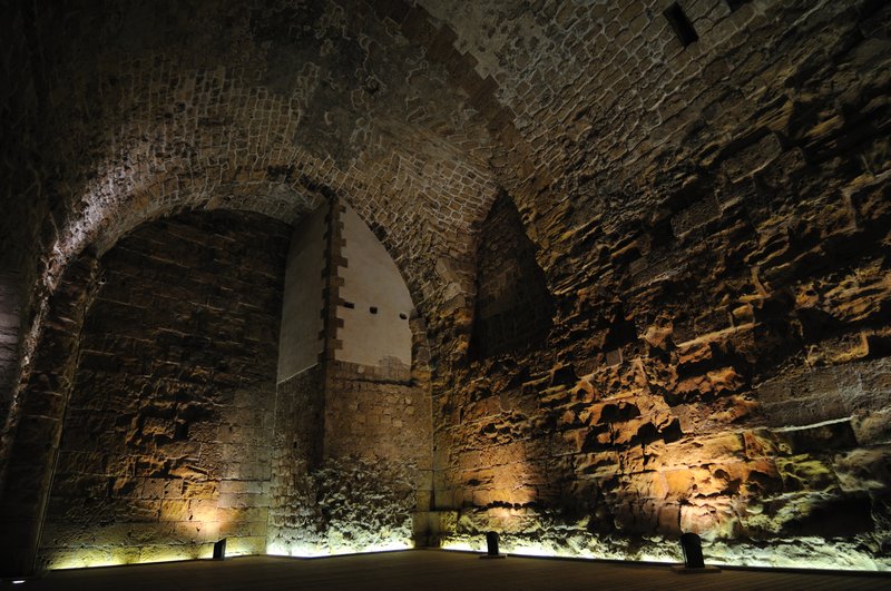 Knight's Halls in the Subterranean Crusader City - Akko, Israel