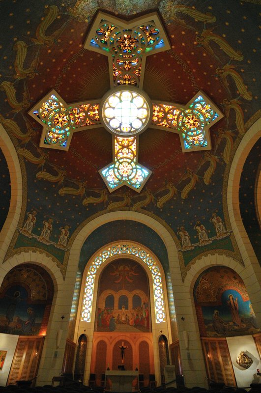 Impressive interior of the Church of St Peter in Gallicantu - Jerusalem, Israel