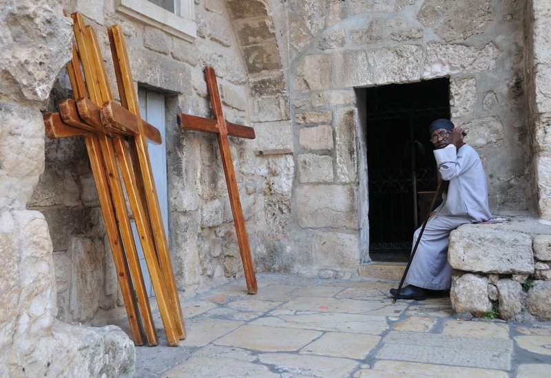 Ethiopian Priest - Church of the Holy Sepulchre, Jerusalem, Israel