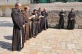 The Franciscan Fathers prior to the Via Dolorosa procession - Jerusalem, Israel