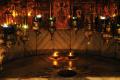 The exact spot claimed to the be site of Jesus' birth - Church of the Nativity, Bethlehem, Palestinian West Bank-Israel