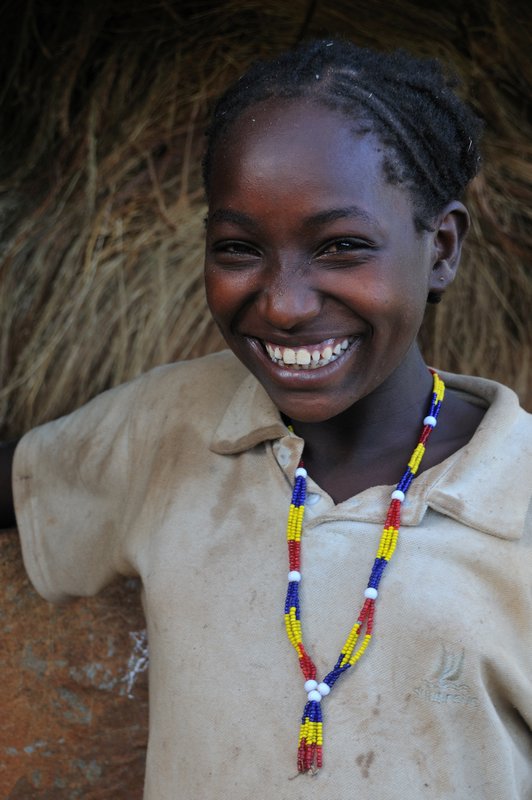 Laughing Konso girl, Ethiopia