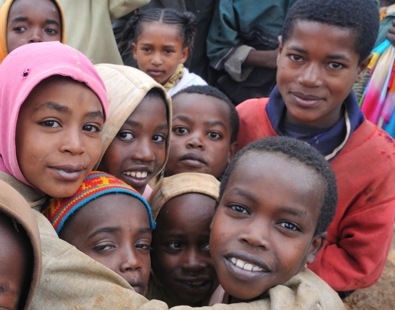 Friendly children - Dorze, Ethiopia