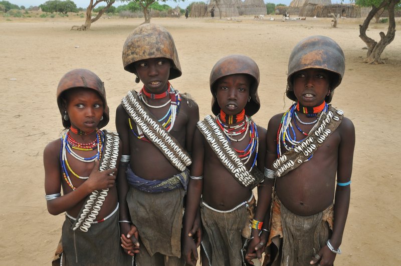 Arbore children - Omo Valley, Ethiopia