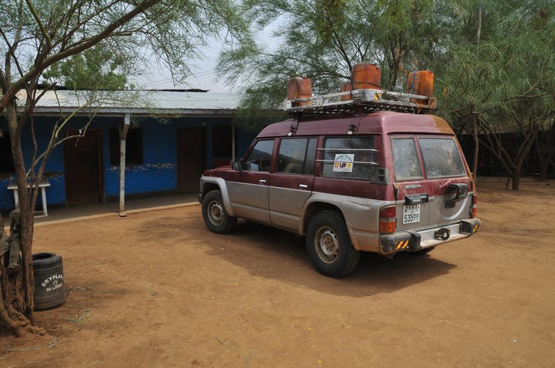 My transport outside of hotel in Omorate, Omo Valley, Ethiopia