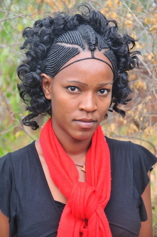 Amazing hairstyle of Turmi woman - Omo Valley, Ethiopia