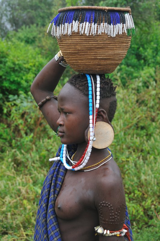 Young Mursi girl - Mago National Park, Omo Valley, Ethiopia