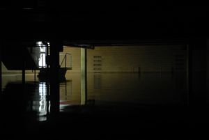 Still floodwaters within the Southbank underground car park - 13 Jan - Brisbane, Australia