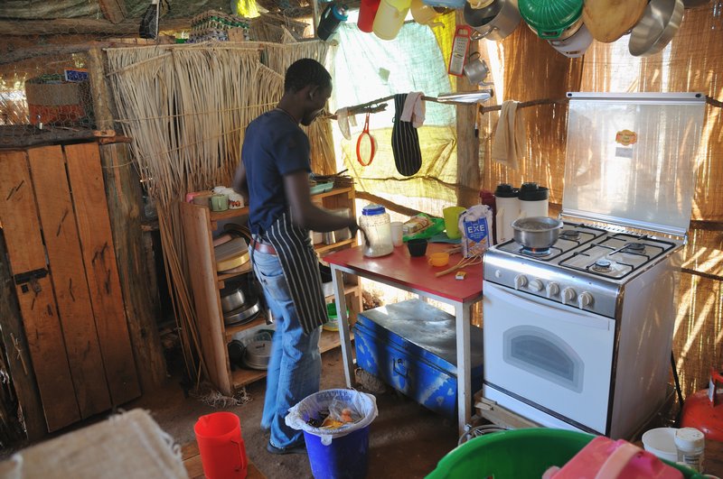 Philip works his magic in the kitchen at the Ewaso Lions camp - West Gate Community Conservancy, Kenya