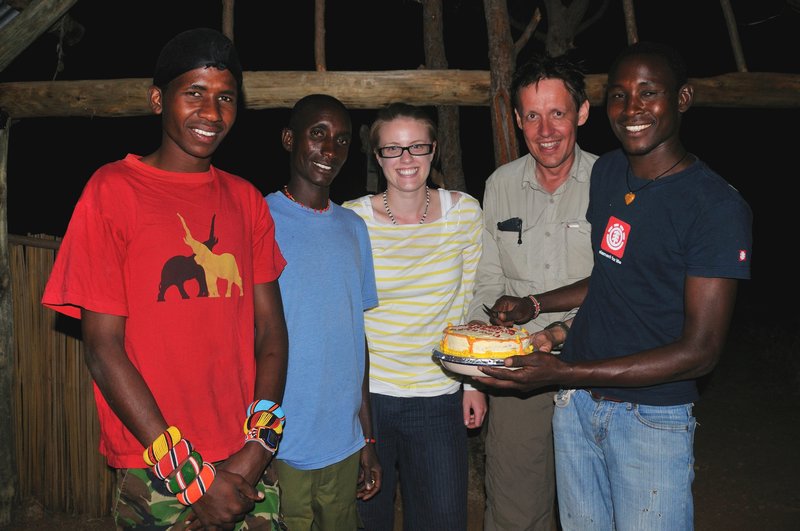 Heather and I on our final night with the Ewaso Lion's team - West Game Community Conservancy, Kenya 