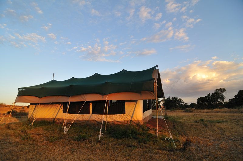 My tent at the Porini Lion Camp at sunset - Olare Orok Conservancy, Kenya