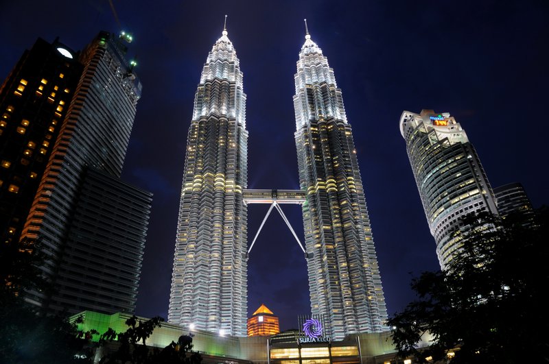 Spectacular Petronas Twin Towers at Dusk - Kuala Lumpur, Malaysia