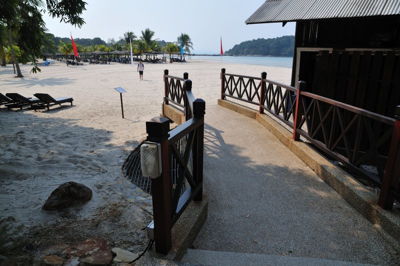 Pathway to the beach at the Berjaya Langkawi Resort, Malaysia