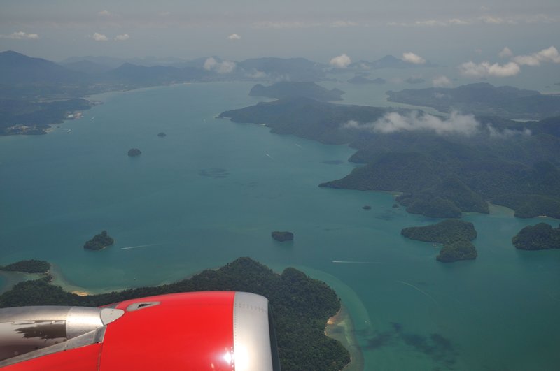 Flying over the islands surrounding Langkawi - Malaysia