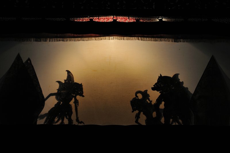 Shadow side of shadow puppets - Yogyakarta, Java, Indonesia