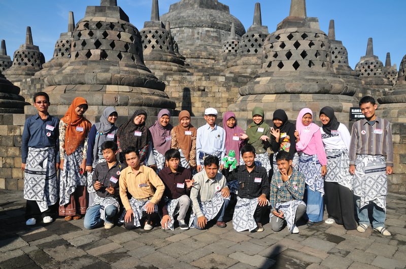 English class at Borobudur, Java, Indonesia
