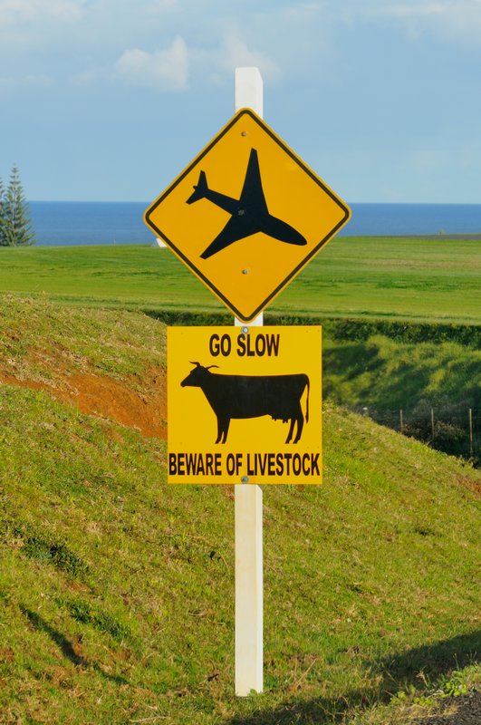 Unusual sign combination on Norfolk Island