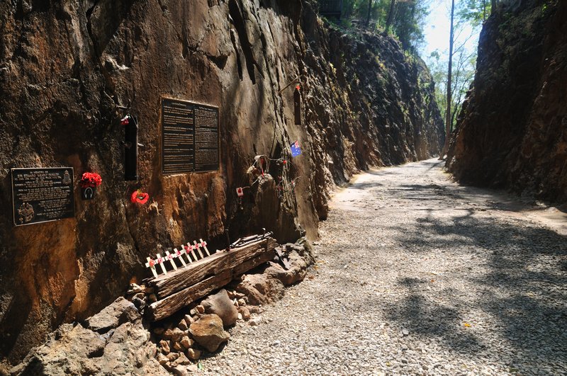Memorial in Konyu Cutting - Hellffire Pass Memorial, near Kanchanaburi, Thailand