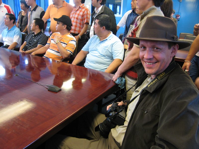 September 2009 - sitting at head of meeting table in MAC - JSA, Panmunjeom.