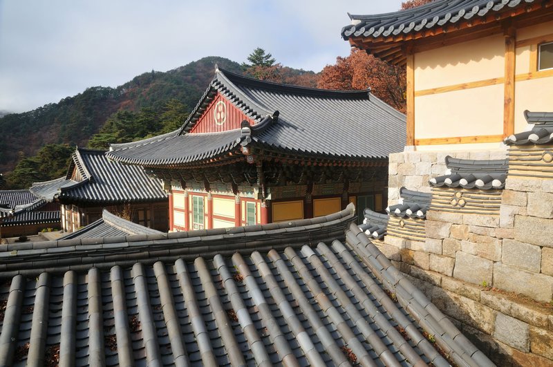 Rooftops at Haeinsa Temple - near Daegu, South Korea