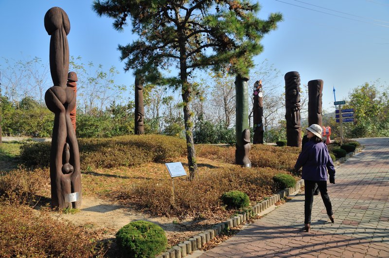 Lady has a double-take - Haesindang Park, Sinnam, South Korea
