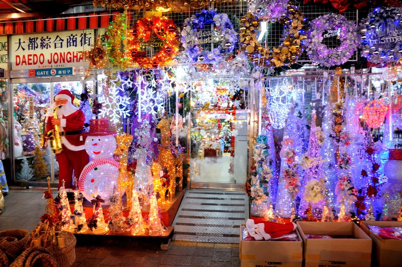 Christmas decorations for sale - Seoul, South Korea