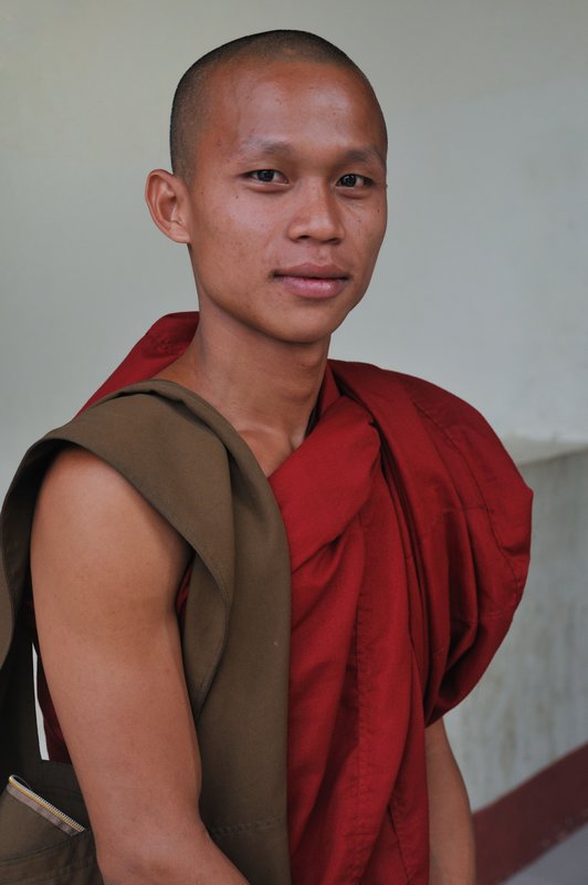 Monk at Shwedagon Paya, Yangon, Myanmar