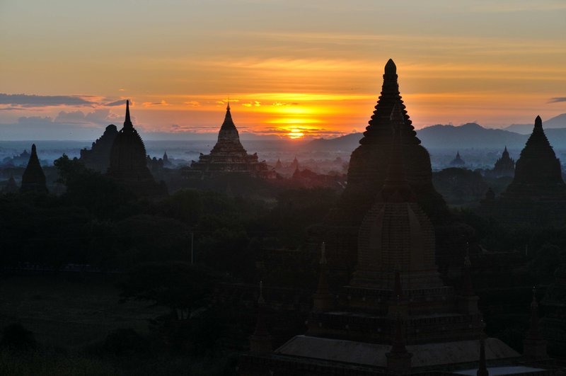A glorious sunrise over Bagan - Myanmar