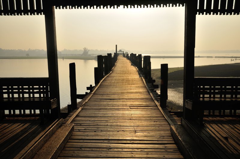 Early morning at U Bein’s bridge - Amarapura, Myanmar