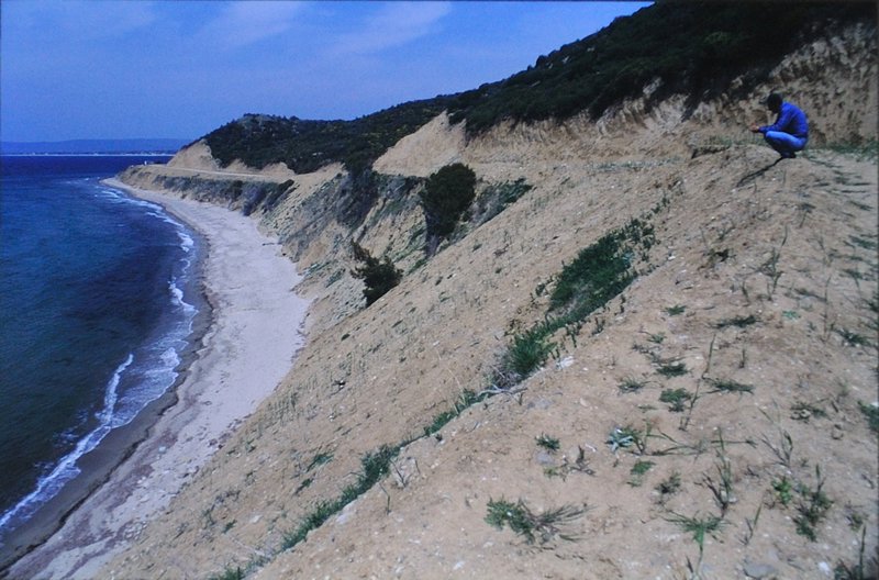 The steep beach at the ANZAC landing spot - Gallipoli, Turkey