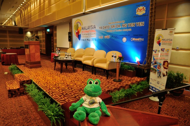 Polly the Travel Frog at MITBCA - Kuala Lumpur, Malaysia
