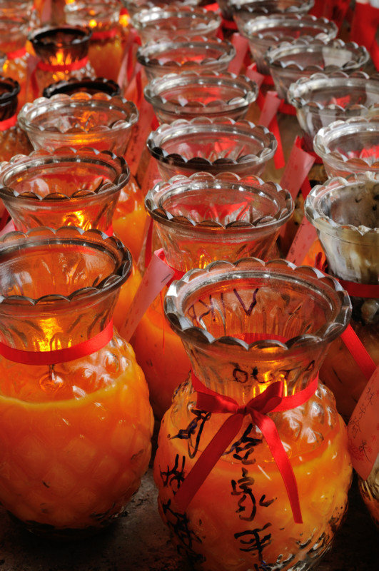 Prayer candles at Kek Lok Si - Penang, Malaysia