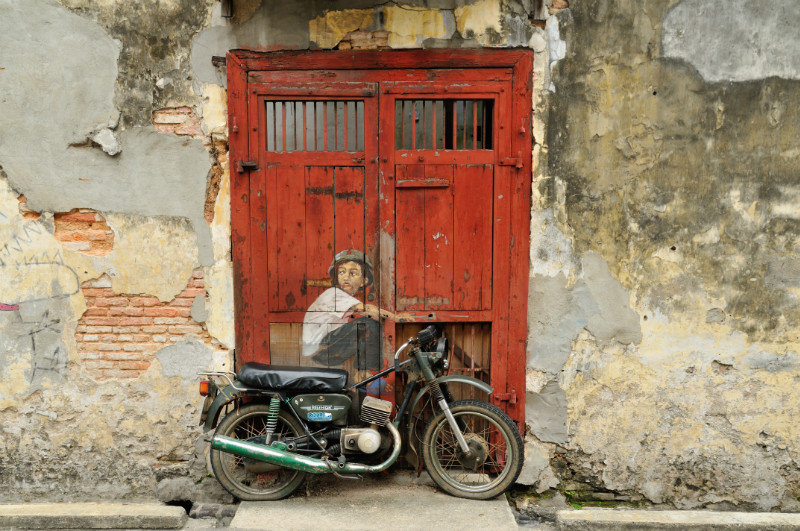 Street art by Ernest Zacharevic - Georgetown, Penang, Malaysia