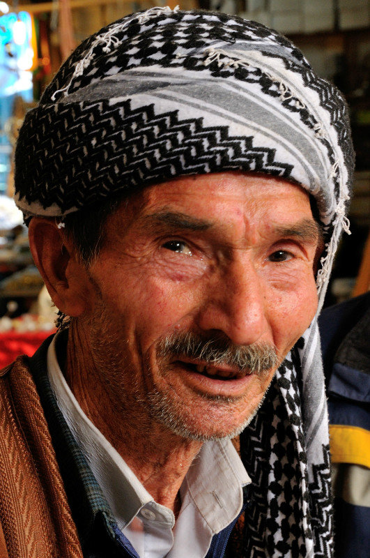 Old man in the Qaysari Bazaar - Erbil, Kurdish Region, Iraq