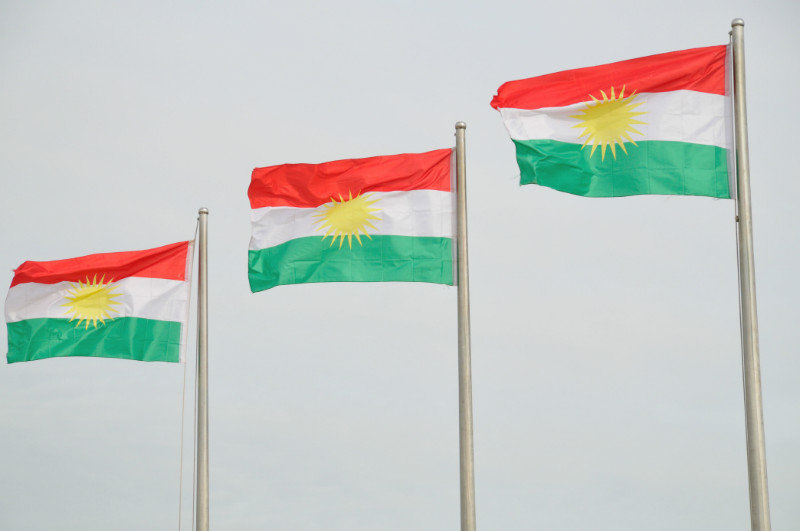 Kurdish flags - Erbil, Kurdish Region, Iraq