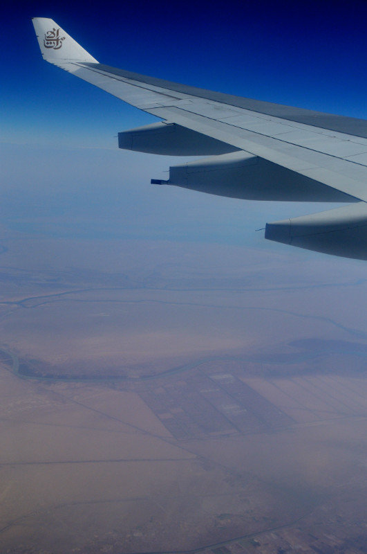 View from my plane seat to the Iran/Iraq border