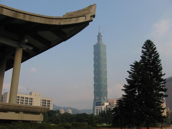 Taipei 101 viewed from the Dr Sun Yat-sen Memorial