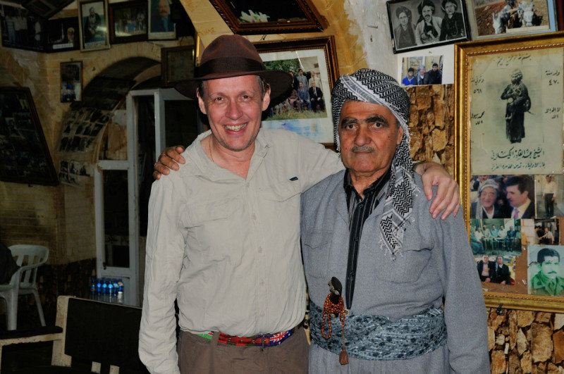 Happy times with Rashid - Qaysari Bazaar Tea House, Erbil, Kurdish Region, Iraq