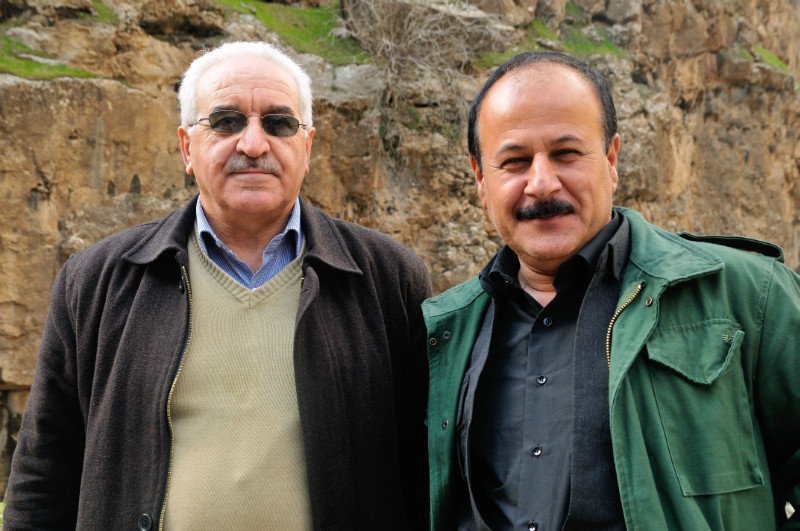 My taxi driver, Mohammad (right), and another Kurd request a photo - Hamilton Road, Kurdish Region, Iraq