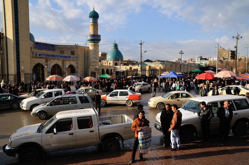 Street scene near Grand Bazaar - Sulamaniyah, Kurdish Region of Iraq