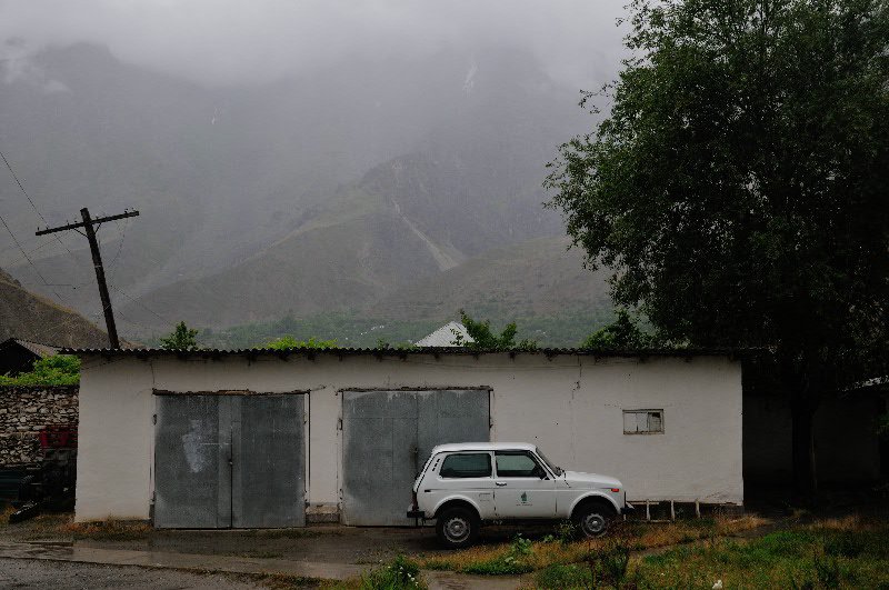 Misty morning in Kala-i-Khum, Tajikistan