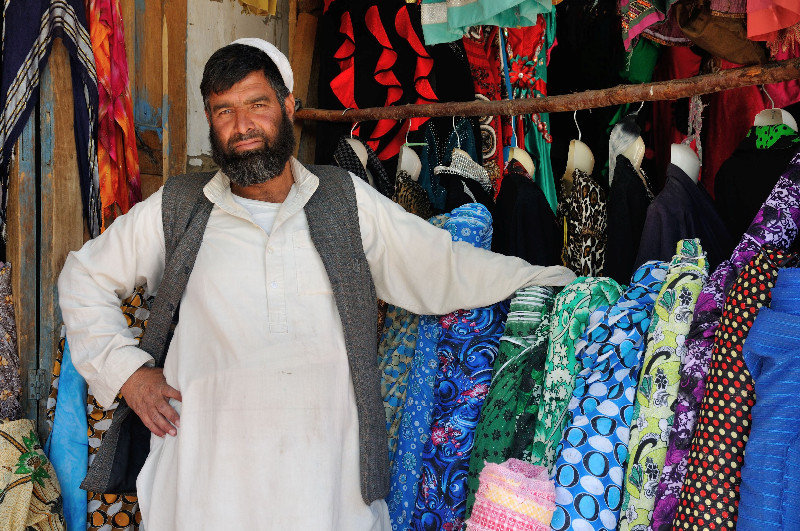  Pashtun clothing seller - Ishkashim, Afghanistan