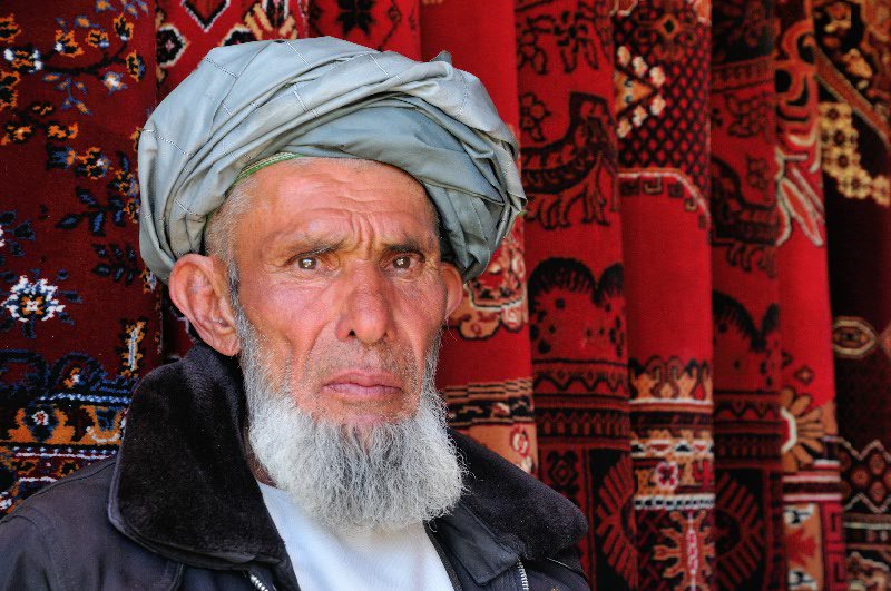Carpet seller - Ishkahsim, Afghanistan