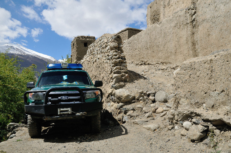 Police vehicle at the fort - Khundud, Afghanistan