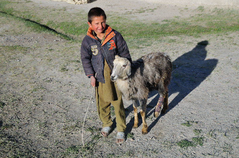 Boy with his goat - Qala-e Panja, Afghanistan